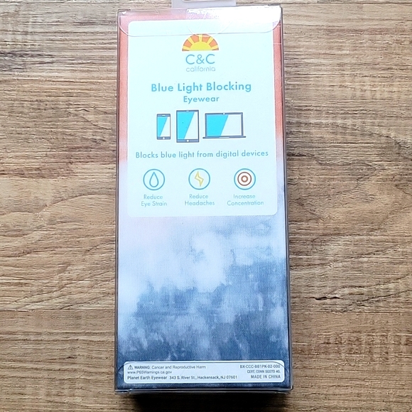 C&C California Bluelight Blocking Glasses Blue Clear Frames Blue Light - Picture 5 of 8